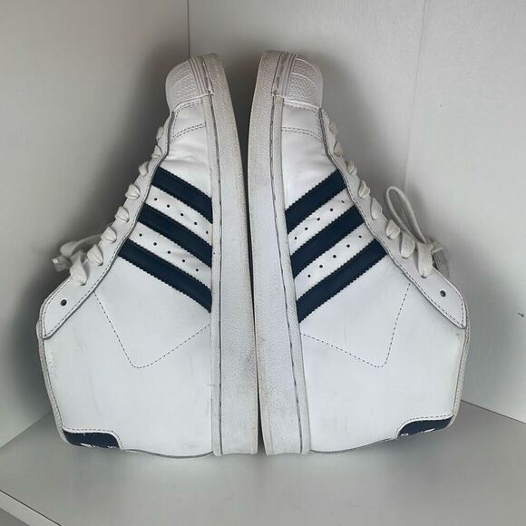 Adidas Pro Model Kids' Unisex Leather High Top Sneakers 6 - Picture 9 of 10